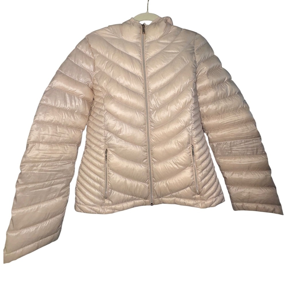 Calvin Klein Women's Medium Nude Pink Packable Lightweight Premium Down‎ Jacket